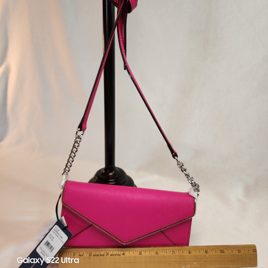 Rebecca Minkoff Fuchsia Clutch With Chain Strap